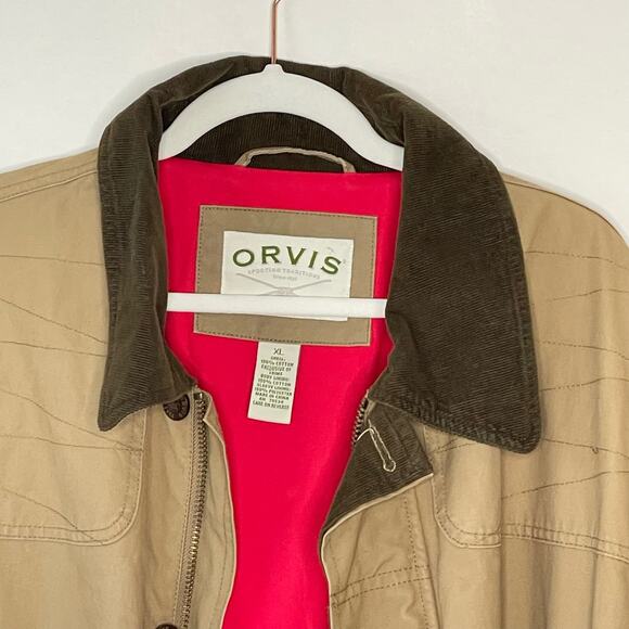 Men's Orvis Canvas Red Lined Field Barn Jacket sz. XL #Bi - Picture 4 of 16